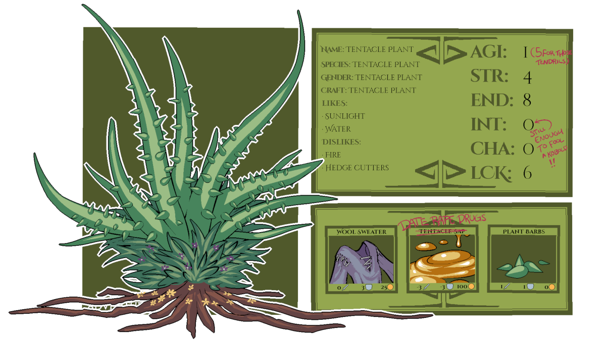 Tentacle plant's character sheet (lewd)